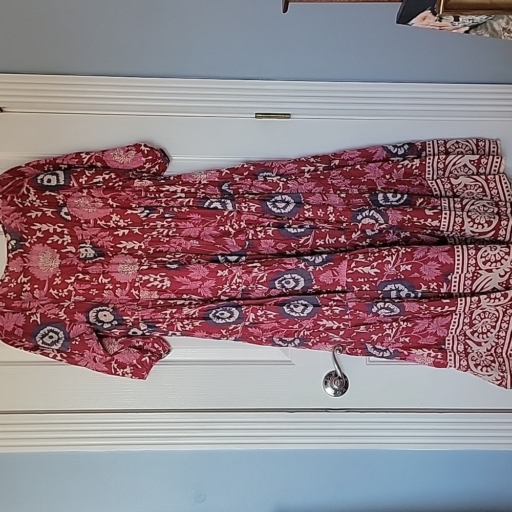 NATURAL LIFE Auguste Floral Dress XS X Small Pink Bohemian Hippie - Picture 6 of 9